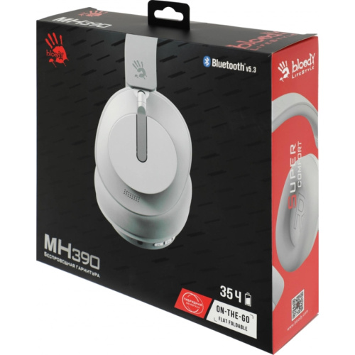MH390WHITE Наушники накладные A4Tech Bloody MH390 белый беспроводные bluetooth оголовье (MH390 WHITE) фото 14 MH390WHITE Наушники накладные A4Tech Bloody MH390 белый беспроводные bluetooth оголовье (MH390 WHITE) фото 14