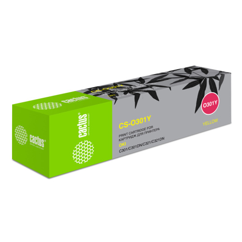 -/ Картридж лазерный Cactus 44973541 CS-O301Y 44973541 желтый (1500стр.) для Oki C301/321 -/ Картридж лазерный Cactus 44973541 CS-O301Y 44973541 желтый (1500стр.) для Oki C301/321