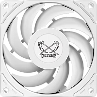 WT1225FD25W-P Кулер для корпуса/ Case Cooler Scythe Wonder Tornado 120 White (120x120x26mm, 4-pin PWM, 75.17CFM, 35.57dBA, 2500RPM, White)