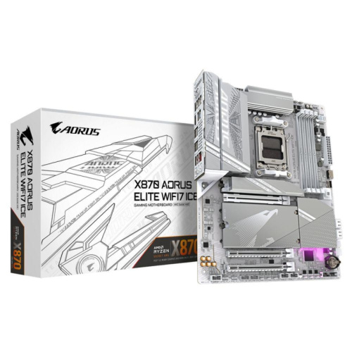 X870AORUSELITEWIFI7ICE Материнская плата Gigabyte X870 AORUS ELITE WF7 ICE, RTL