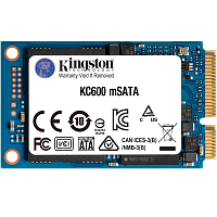 SKC600MS/1024G Твердотельный накопитель/ Kingston SSD KC600, 1024GB, mSATA, SATA3, 3D TLC, R/W 550/520MB/s, IOPs 90 000/80 000, DRAM buffer 1024MB, TBW 600, DWPD 0.32 (12 мес)