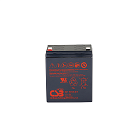 GP1245(12V16W) Батарея CSB серия GP, GP1245 (12V16W) , напряжение 12В, емкость 4Ач (разряд 20 часов), емкость 16 Вт/Эл при 15-мин. разряде до U кон. - 1.67 В/Эл при 25 °С, макс. ток разряда (5 сек.) 60А, ток короткого замыкания 168А, макс. ток заряда 1.6A