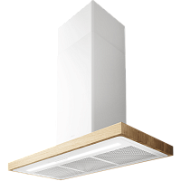 BIOWH/A90ROVERE-PRF0147266A Вытяжка ELICA/ Вытяжка ELICA, 90 см, Т-образная, LED освещение, сенсорное управление, таймер с автовыключением, 3 скорости, индикация насыщения фильтра, регулировка тона освещения Tune White, цвет белый, рамка дуб