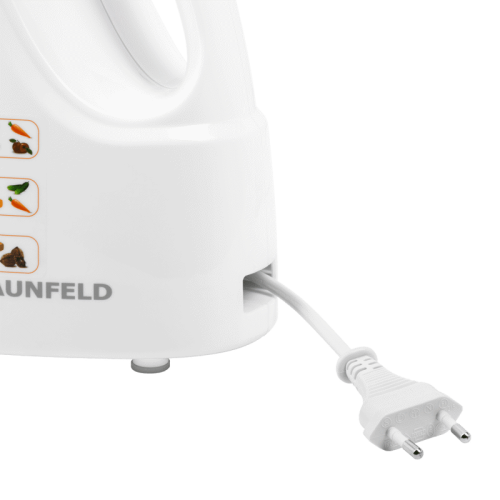 MF-1031OR Овощерезка MAUNFELD/ Овощерезка, 150 Вт, 5 насадок, белый/оранжевый фото 7