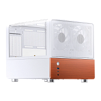 V12white Корпус без блока питания/ Case JONSBO V12, Mini-Tower, TG, 2x120mm, 1xUSB-A 3.0 + 1xUSB-C 3.2, mATX, mITX White