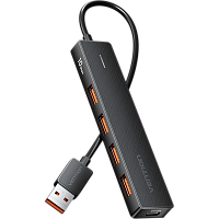 CHOBB Концентратор Vention USB 3.2 Gen 2 на 4 порта Черный - 0.15м.