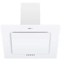 ElfPush60GlassWhite ВЫТЯЖКА HOMSAir Elf Push 60 Glass White/ наклонная, подвесная, кнопочное управление, 3 скорости, 650 м3/ч,до 25 м2, 47 Дб, светодиодное LED-освещение, ширина 60 см, высота 30 см, белый цвет