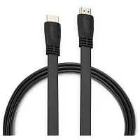 BU-HDMI-FLAT-V1.4-1.5M Кабель аудио-видео Buro BU-HDMI-FLAT-v1.4-1.5m HDMI (m)/HDMI (m) 1.5м. позолоч.конт. черный