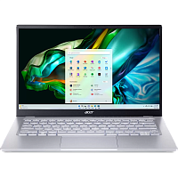 Ноутбук/ ACER Swift Go SFG14-41-R2U2 14"(1920x1080 (матовый) IPS)/AMD Ryzen 5 7530U(2Ghz)/16384Mb/512PCISSDGb/noDVD/Int:UMA/Cam/BT/WiFi/50WHr/war 1y/1.25kg/Silver/Win11Home