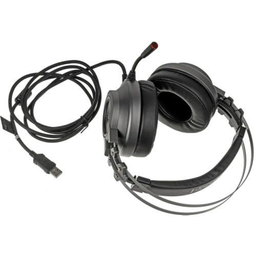 J527 Наушники с микрофоном A4Tech Bloody J527 серый 2м мониторные USB оголовье (J527) фото 3