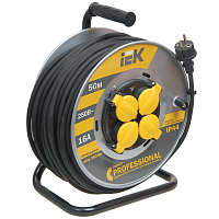 WKP17-16-04-50-44 Катушка УК50 на мет с т/з 4 места 2Р+PЕ/50м КГ 3х2,5мм2 IP44 "Professional"