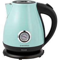 MGK-625MINT Чайник MAUNFELD/ Чайник MAUNFELD MGK-625MINT, мощность 2200 Вт, объем 1.7 л, индикация включения, подсветка, отключение при отсутствии воды, цвет мятный
