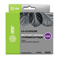 -/ Картридж струйный Cactus CS-LC529XLBK черный (61мл) для Brother DCP-J100/J105/J200