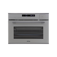 OKB3450GBXGrSteam Встраиваемый духовой шкаф Korting/ Компактный духовой шкаф с функцией приготовления на пару, высота прибора 45 см, электронное сенсорное управление Full TouchControl, 11 режимов нагрева духовки, 4 режима с паром, система автоматического
