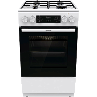 GK5C60WJ Комбинированная плита Gorenje/ Комбинированная плита Gorenje, Эмаль SilverMatte, объем духовки 62 л, механическое управление, сенсорный программатор IconLED, многоуровневое приготовление, электроподжиг, рельефные направляющие, 2 стекла+термослой,