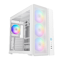 S50-WHAGA4X1-GL Корпус ПК без блока питания/ Case SAMA S50 White, Midi-Tower, TG, 4x120mm ARGB, 2xUSB 3.0 + 1xUSB 3.2 Type-C, ATX, mATX, mITX White