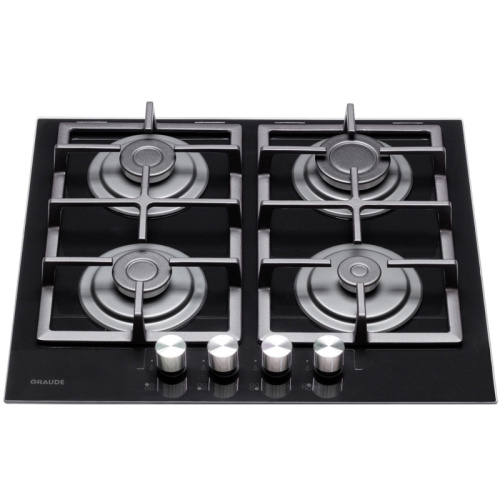 Встраиваемая варочная панель Graude/ Газ, 60 см, 4 конфорки, механическое управление, черный цвет фото 3