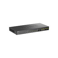 DXS-1210-12TC/B1A Коммутатор/ DXS-1210-12TC Smart L2+ Switch 8x10GBase-T, 2x10GBase-X SFP+, 2xCombo 10GBase-T/SFP+, CLI, RJ45 Console