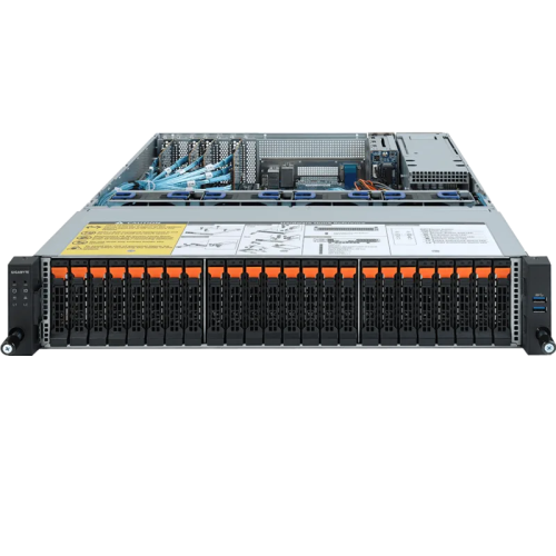 6NR272Z32MR-00-A00 Серверная платформа/ Gigabyte R272-Z32, 2U, 1x EPYC 7003/7002 280W*, 16 x DDR4 3200, 24 x 2.5" NVMe + 2 x 2.5" SATA rear + 2 x M.2 2280, 2 x 1Gbe LAN I350-AM2, 1 x LP PCIe x8, 1+1 1200W фото 2 6NR272Z32MR-00-A00 Серверная платформа/ Gigabyte R272-Z32, 2U, 1x EPYC 7003/7002 280W*, 16 x DDR4 3200, 24 x 2.5" NVMe + 2 x 2.5" SATA rear + 2 x M.2 2280, 2 x 1Gbe LAN I350-AM2, 1 x LP PCIe x8, 1+1 1200W фото 2