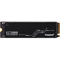 SKC3000S/1024G Твердотельный накопитель/ Kingston SSD KC3000, 1024GB, M.2(22x80mm), NVMe, PCIe 4.0 x4, 3D TLC, R/W 7000/6000MB/s, IOPs 900 000/1 000 000, DRAM buffer 1024MB, TBW 800, DWPD 0.71, with Heat Spreader (60 мес)
