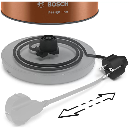 TWK4P439 Чайник BOSCH/ Цвет: коричневый, 2400 Ватт, скрытый нагр.элемент, 1.7 л фото 8