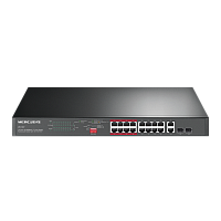 MS118CP Коммутатор/ 16-Port 10/100Mbps + 2-Port Gigabit Rackmount Switch with 16-Port PoE+
