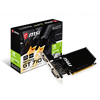 GT7102GD3HLP Видеокарта/ VGA MSI NVIDIA GeForce GT 710 2GB, DDR3/64-bit, PCIe 2.0, 1xD-Sub, 1xDVI-D, 1xHDMI 2.0, 1-slot