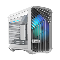 FD-C-TOR1N-05 Корпус ПК без блока питания/ Case Fractal Design Torrent Nano RGB TG Clear Tint, Mini-Tower, 1x180mm RGB, 2xUSB-A 3.2 + 1xUSB 3.2 Type-C mITX, mDTX White