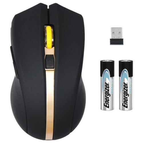 998168 Мышь Oklick 495MW черный/золотистый оптическая 1600dpi беспров. USB для ноутбука 6but (998168) фото 8 998168 Мышь Oklick 495MW черный/золотистый оптическая 1600dpi беспров. USB для ноутбука 6but (998168) фото 8