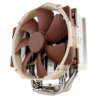 NH-U14S Кулер для процессора/ CPU Cooler Noctua NH-U14S (162W, 4-pin PWM, 165mm, Al/Cu, 6x6mm, 1x140x140x25mm, 82.52CFM, 24.6dBA, 1500RPM, S: 1851/1700/1200/115X/2011/2066, AM5/AM4, Beige/Brown)