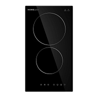 Электрическая домино HOMSair/ домино, электрическая, 290х520х52 мм, сенсорное управление, 2 конфорки, стеклокерамика, черный цвет