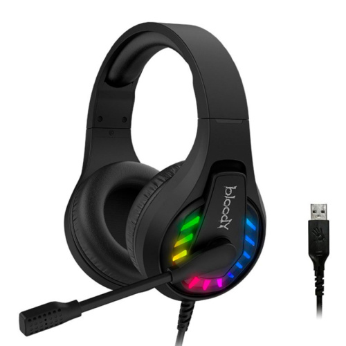 G230 Наушники с микрофоном A4Tech Bloody G230 черный 2м накладные USB оголовье (G230) фото 10 G230 Наушники с микрофоном A4Tech Bloody G230 черный 2м накладные USB оголовье (G230) фото 10