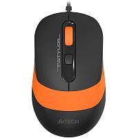 FM10SUSBORANGE Мышь A4Tech Fstyler FM10S черный/оранжевый оптическая 1600dpi silent USB 3but (FM10S USB ORANGE)