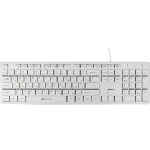 1061586 Клавиатура Oklick 500M белый USB slim Multimedia 1061586 Клавиатура Oklick 500M белый USB slim Multimedia
