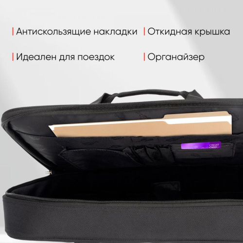 PCP-A9015BK Сумка для ноутбука 15.6" PC Pet PCP-A9015BK черный/красный нейлон фото 10