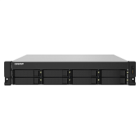 TS-832PXU-4G Сетевое хранилище без дисков/ SMB QNAP TS-832PXU-4G 8-Bay AL324 quad-core 1.7 GHz 2U rackmount NAS, 4GB DDR4 UDIMM RAM (max 1x16GB), SATA 6Gb/s, 2x 10GbE SFP+ LAN, 2x2.5 GbE LAN, 1x PCIe Gen2 x2 slot. W/o RAIL-B02