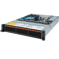 6NR272Z32MR-00-A00 Серверная платформа/ Gigabyte R272-Z32, 2U, 1x EPYC 7003/7002 280W*, 16 x DDR4 3200, 24 x 2.5" NVMe + 2 x 2.5" SATA rear + 2 x M.2 2280, 2 x 1Gbe LAN I350-AM2, 1 x LP PCIe x8, 1+1 1200W