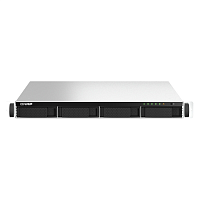 TS-464U-RP-8G Сетевое хранилище без дисков/ SMB QNAP TS-464U-RP-8G NAS 4 HDD trays, rackmount 1U, 2 PSU. 4-core Intel Celeron N5105/N5095 2.0-2.9 GHz, 8 GB RAM MAX, 2x2.5 Gigabit Ethernet, 4xUSB, 1xHDMI . PCIe Gen 3 x2 , W/o rail kit RAIL-B02