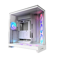 CM-H92FW-P1 Корпус без блока питания/ Case NZXT H9 Flow RGB+ (2025), Midi-Tower, TG, 6x140mm RGB + 1x120mm RGB, 2xUSB-A 3.2 + 1xUSB-C 3.2, E-ATX, ATX, mATX, mITX White