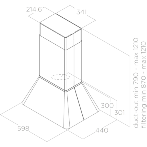 IKONABLMAT/A/60-PRF0164784 Вытяжки ELICA/ Островная вытяжка, 60 см, черный фото 8