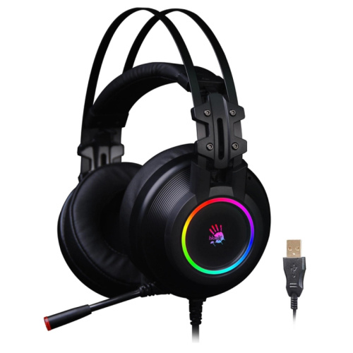 G528C Наушники с микрофоном A4Tech Bloody G528C черный 2м мониторные USB оголовье (G528C)