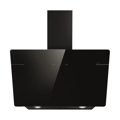 LESSENZABL/A/90-PRF0117374A Вытяжки ELICA/ Пристенная наклонная, 90 см, 1200 куб.м., сенсорное управление, черное стекло
