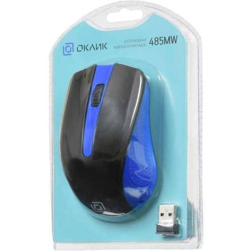 997826 Мышь Oklick 485MW черный/синий оптическая 1000dpi беспров. USB для ноутбука 3but (997826) фото 10 997826 Мышь Oklick 485MW черный/синий оптическая 1000dpi беспров. USB для ноутбука 3but (997826) фото 10