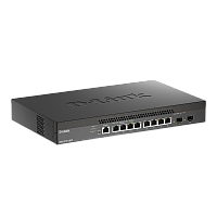 DXS-1210-10TS/B2A Управляемый коммутатор/ Управляемый L2+ коммутатор, 8x10GBase-T, 2x10GBase-X SFP+, CLI, Web-интерфейс, SNMP, консольный порт RJ-45