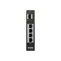 DIS-100G-5PSW/A1A Коммутатор/ DIS-100G-5PSW Unmanaged Industrial Switch 4x1000Base-T PoE, 1x1000Base-X SFP, PoE Budget up to 120W, Surge 2KV, DIN-Rail, metal case IP30, -40 to 75°C, only DC power, w/o power supply