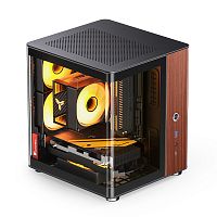 TK-0Black Корпус без блока питания/ Case JONSBO TK-0, Mini-Tower, no fans, 1xUSB-A 3.2 + 1xUSB-C 3.2, SFX PSU Support, mITX Black