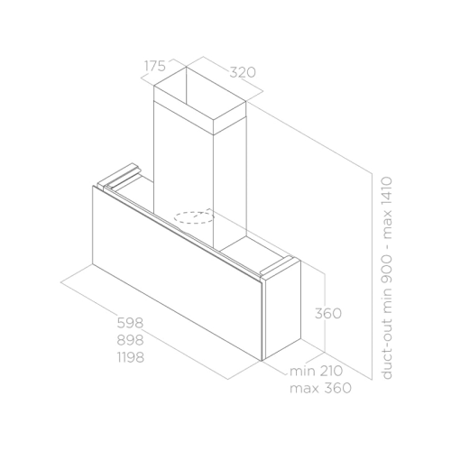 RULESNAKED/F/60-PRF0163758 Вытяжки Elica/ Настенная, 60 см, 700 м3/ч, нержавеющая сталь фото 2