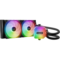 BW020 Водяное охлаждение для процессора/ Water Cooling System be quiet! LIGHT LOOP 240mm (250W, 240mm, Black, ARGB/ Fans: 2x120mm, 61.8CFM, 34.9dBA, 2100RPM/ Pump 2900RPM, Rad thickness 27mm/ S: 1851, 1700, 1200, 115X, AM5, AM4)