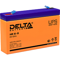 HR6-9 Батарея DELTA серия HR, HR 6-9, напряжение 6В, емкость 9Ач (разряд 20 часов), макс. ток разряда (5 сек.) 135А, макс. ток заряда 2.55А, свинцово-кислотная типа AGM, клеммы F1, ДxШxВ 151х34х94мм., вес 1.37кг., срок службы 8 лет./ Battery DELTA series