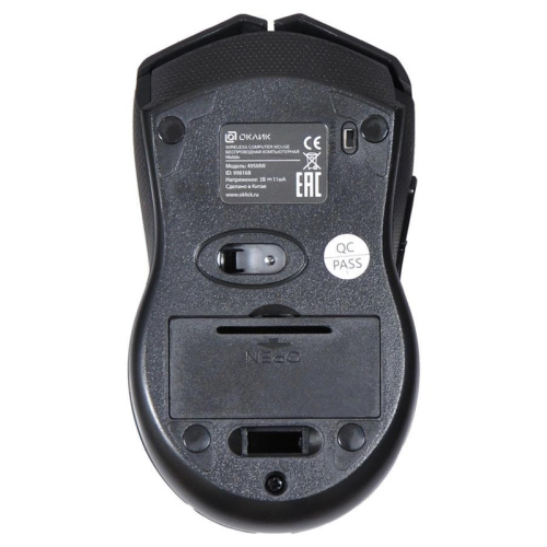 998168 Мышь Oklick 495MW черный/золотистый оптическая 1600dpi беспров. USB для ноутбука 6but (998168) фото 6 998168 Мышь Oklick 495MW черный/золотистый оптическая 1600dpi беспров. USB для ноутбука 6but (998168) фото 6